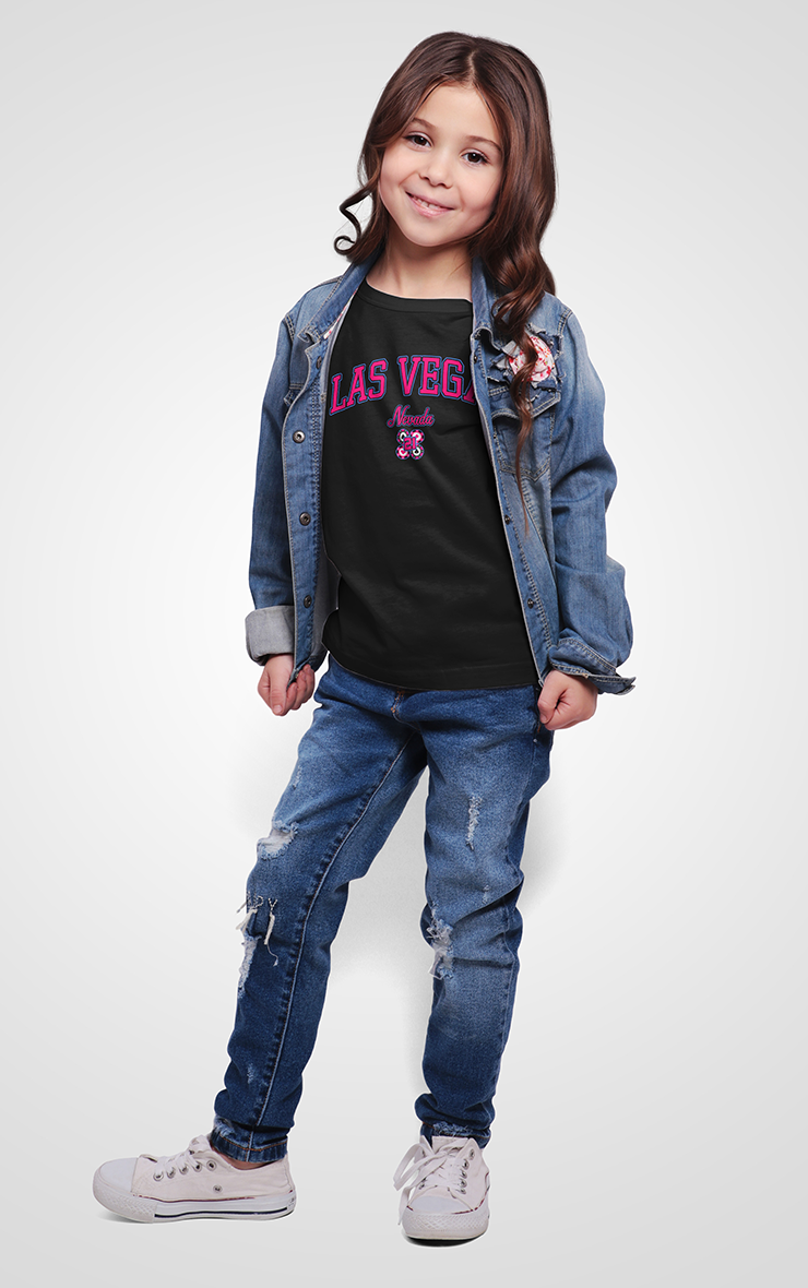 Las Vegas Nevada City Lights Black Kids Unisex Children's T-Shirt