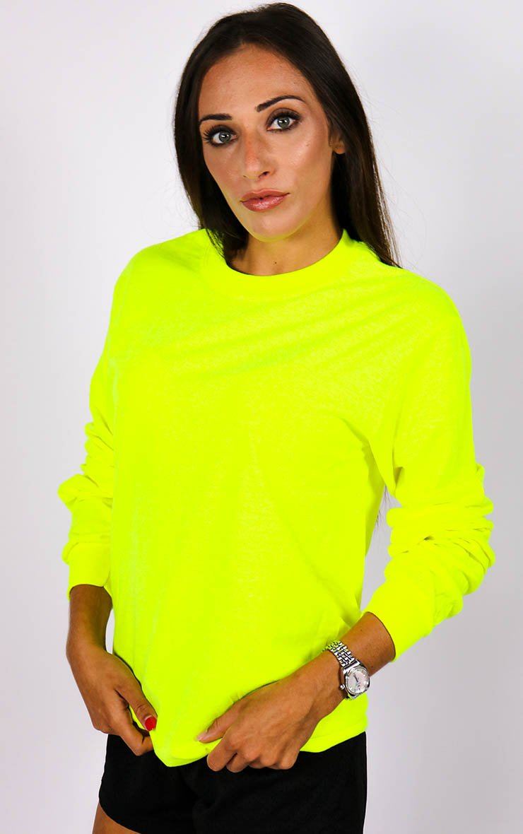 Neon yellow cheap long sleeve top